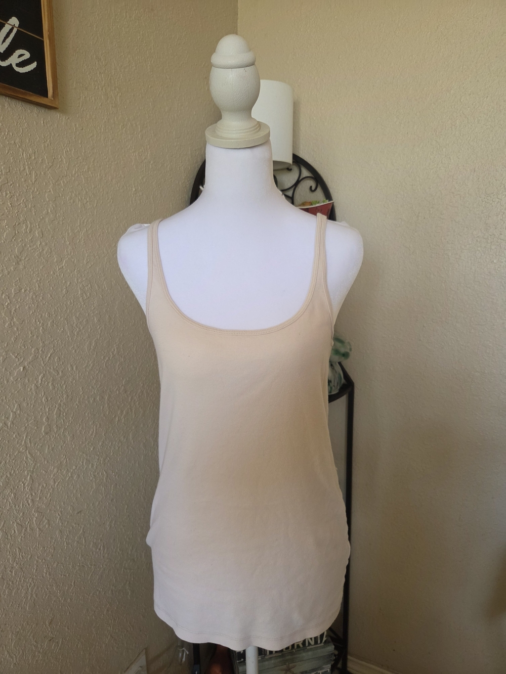 J. Crew Light Cream Scoop Neck Tank